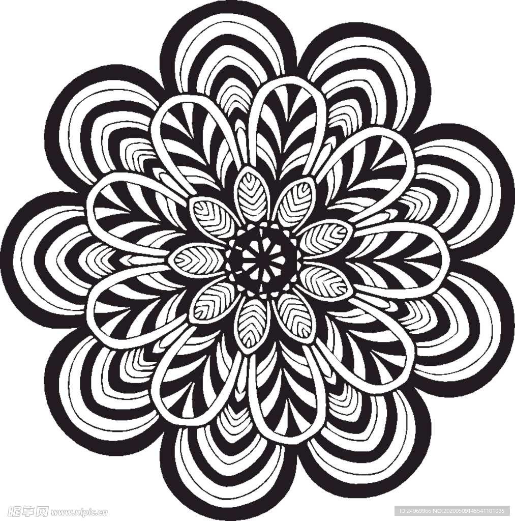 曼陀罗花纹
