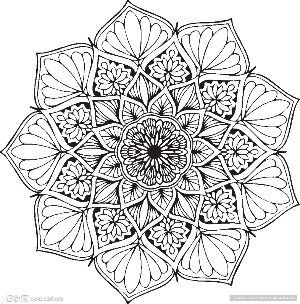 曼陀罗花纹