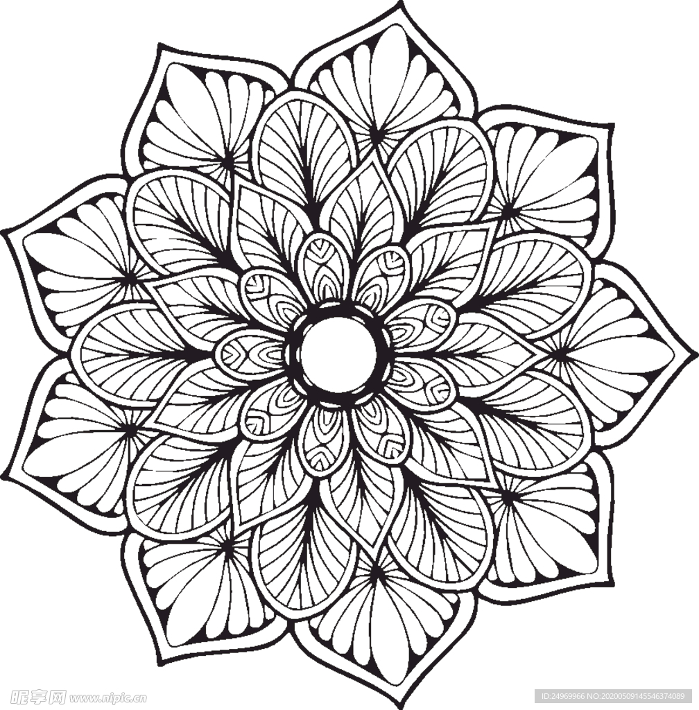 曼陀罗花纹