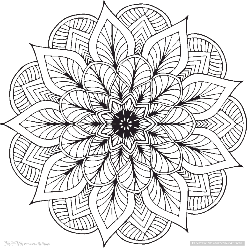 曼陀罗花纹