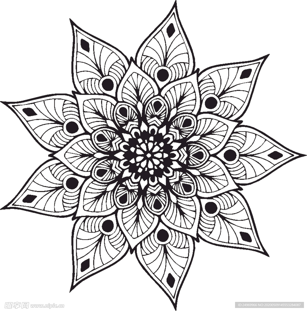 曼陀罗花纹
