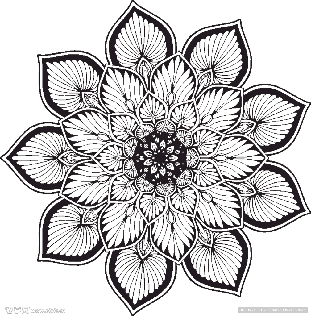 曼陀罗花纹