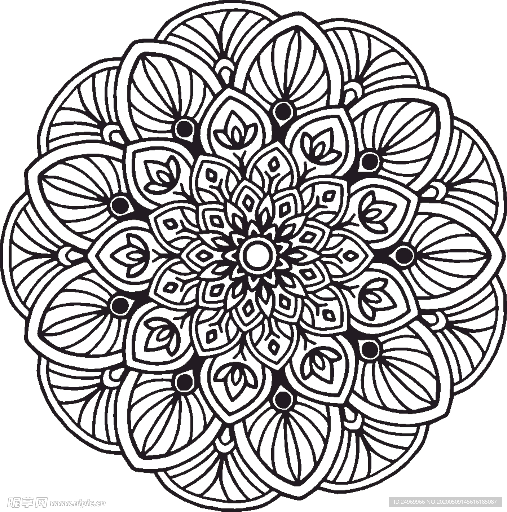 曼陀罗花纹