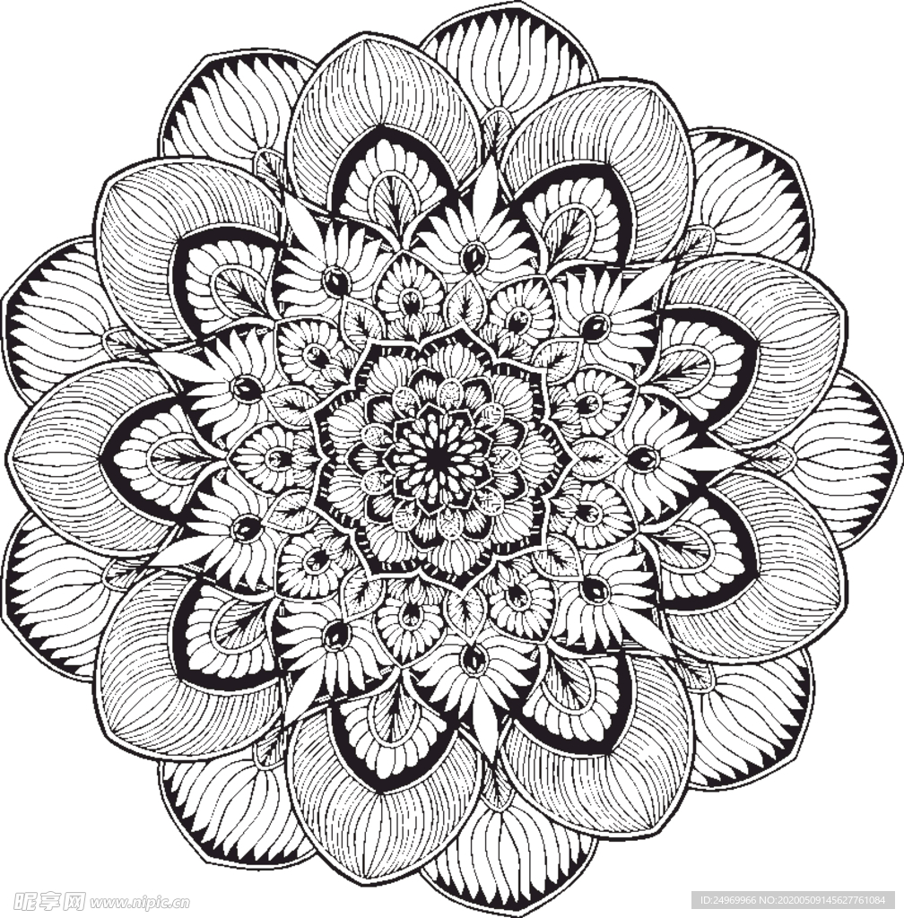 曼陀罗花纹