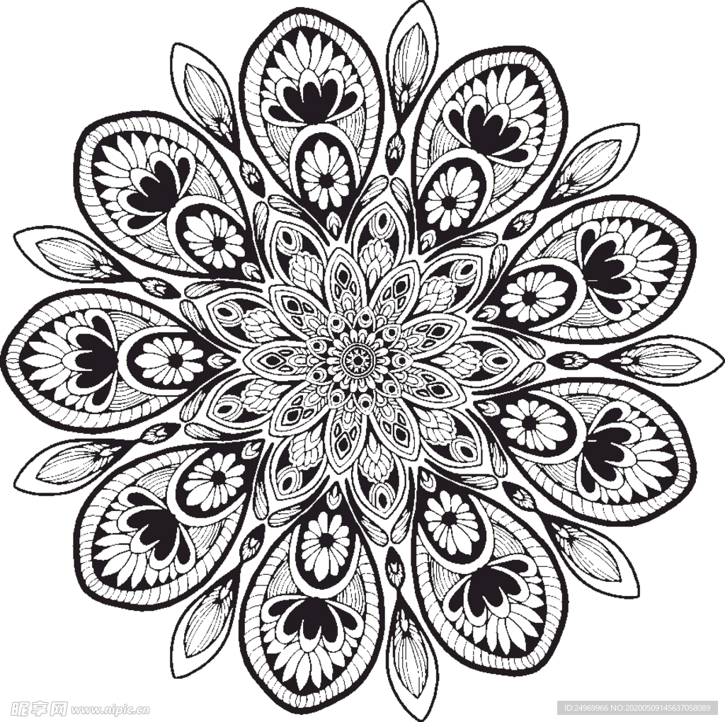 曼陀罗花纹
