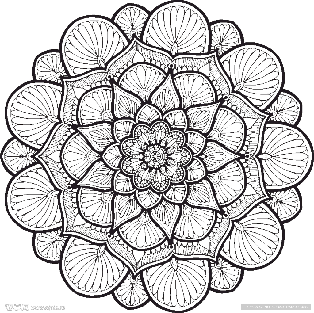曼陀罗花纹