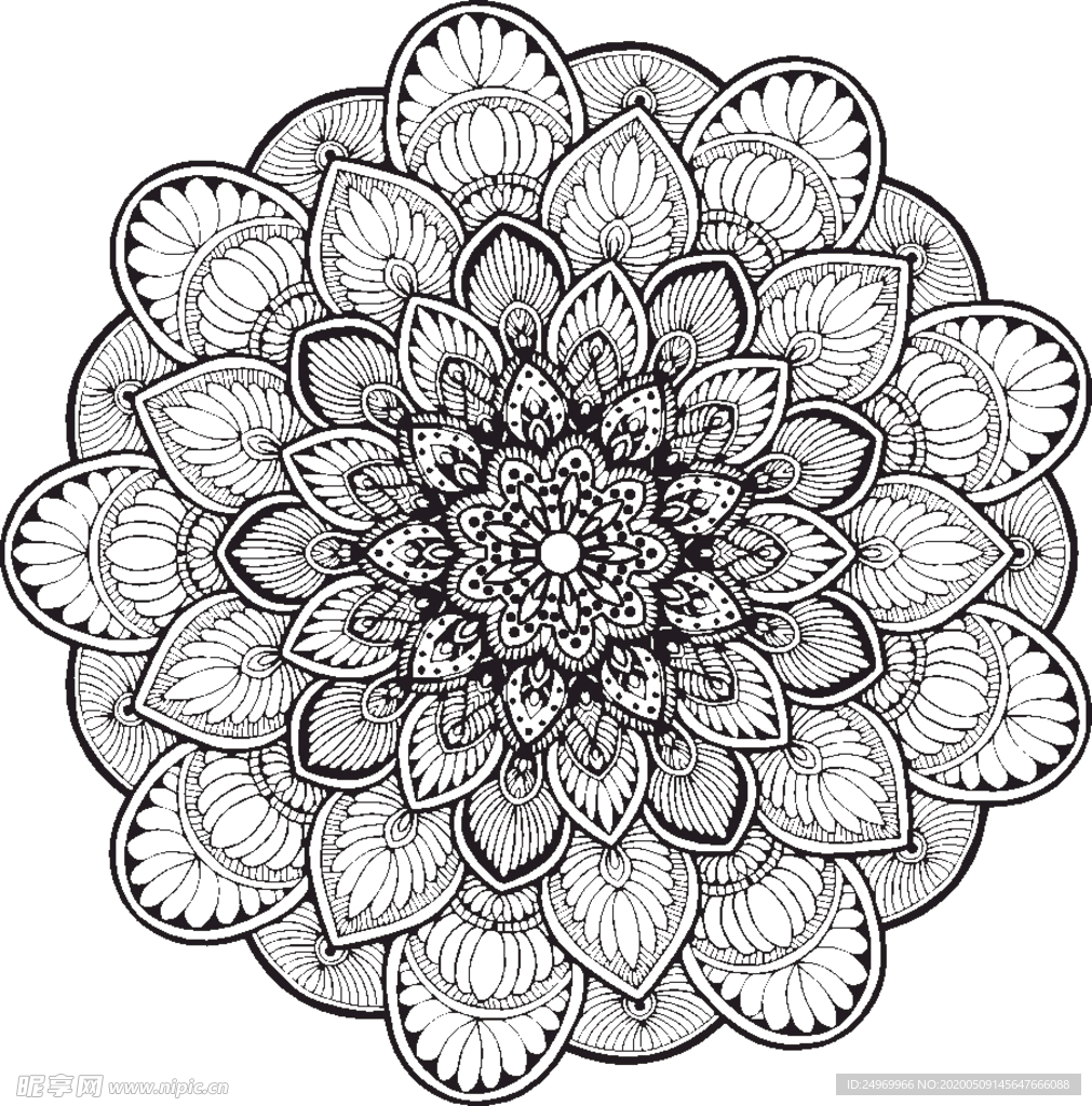 曼陀罗花纹