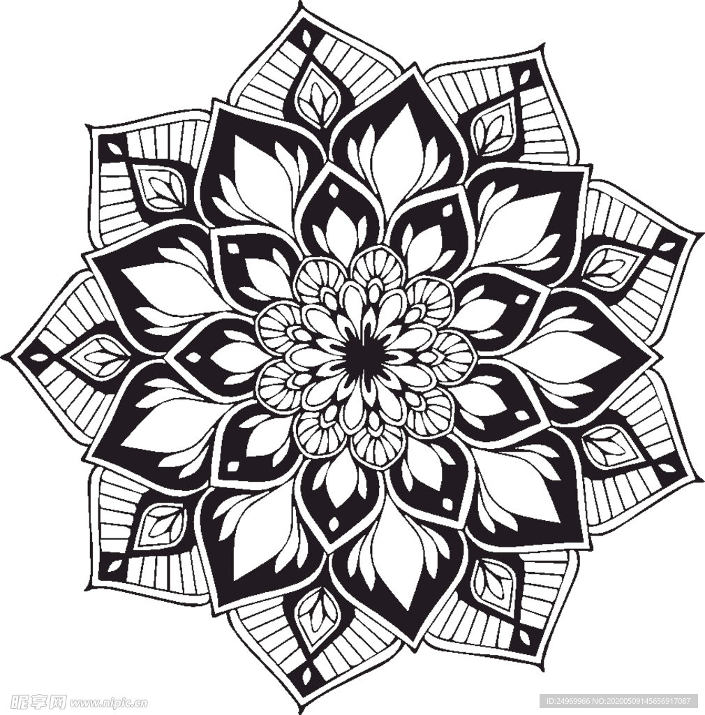 曼陀罗花纹