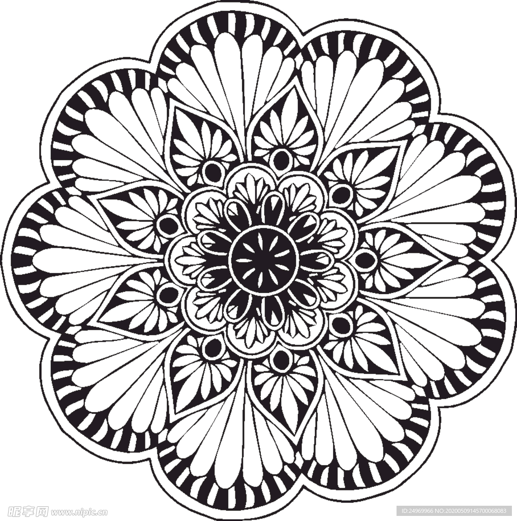 曼陀罗花纹