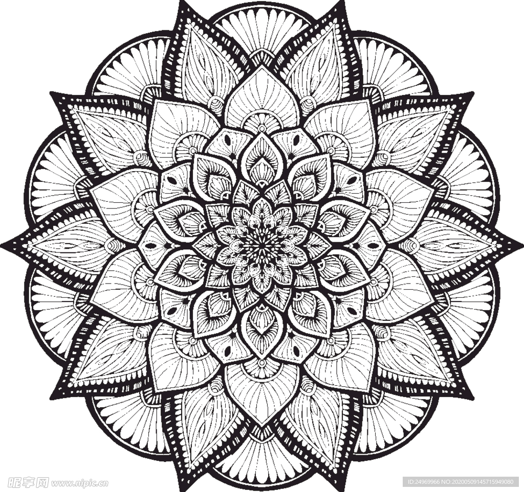 曼陀罗花纹