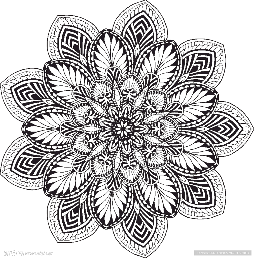 曼陀罗花纹