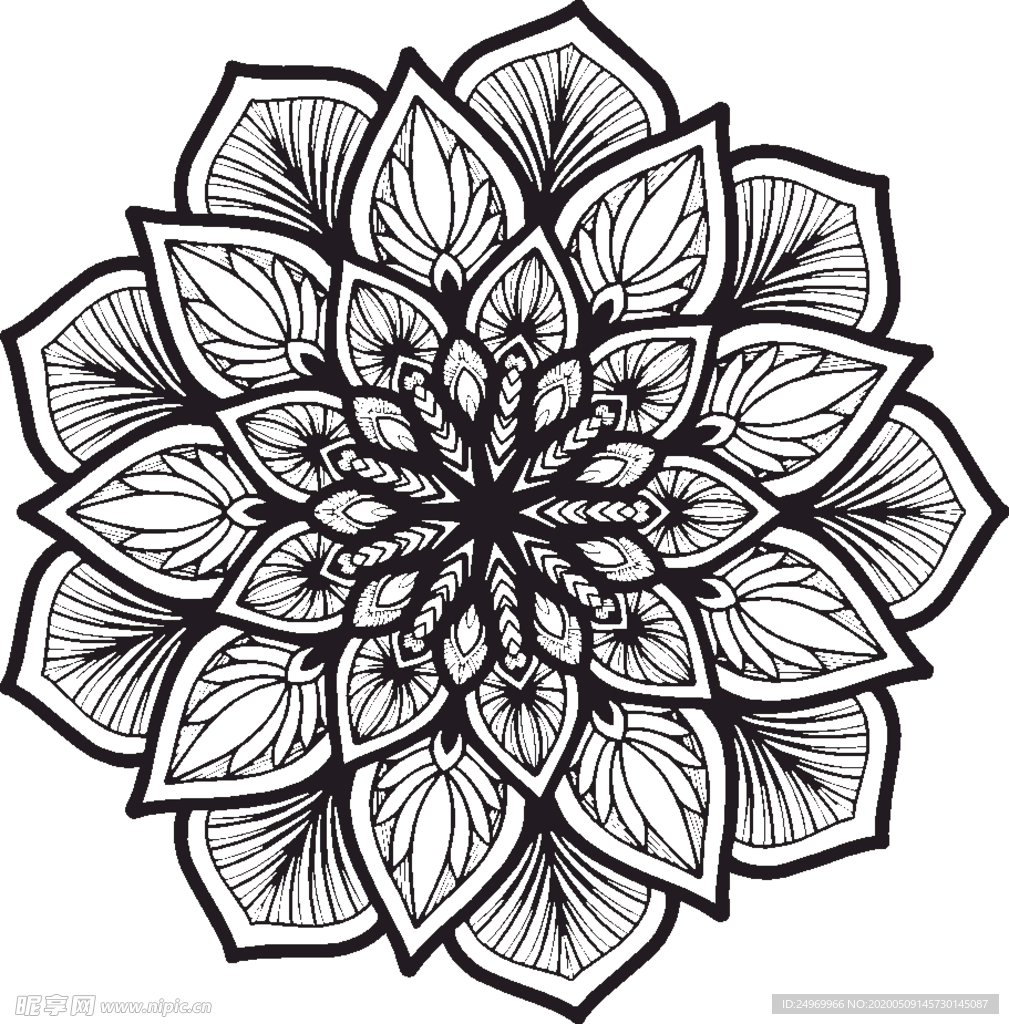 曼陀罗花纹