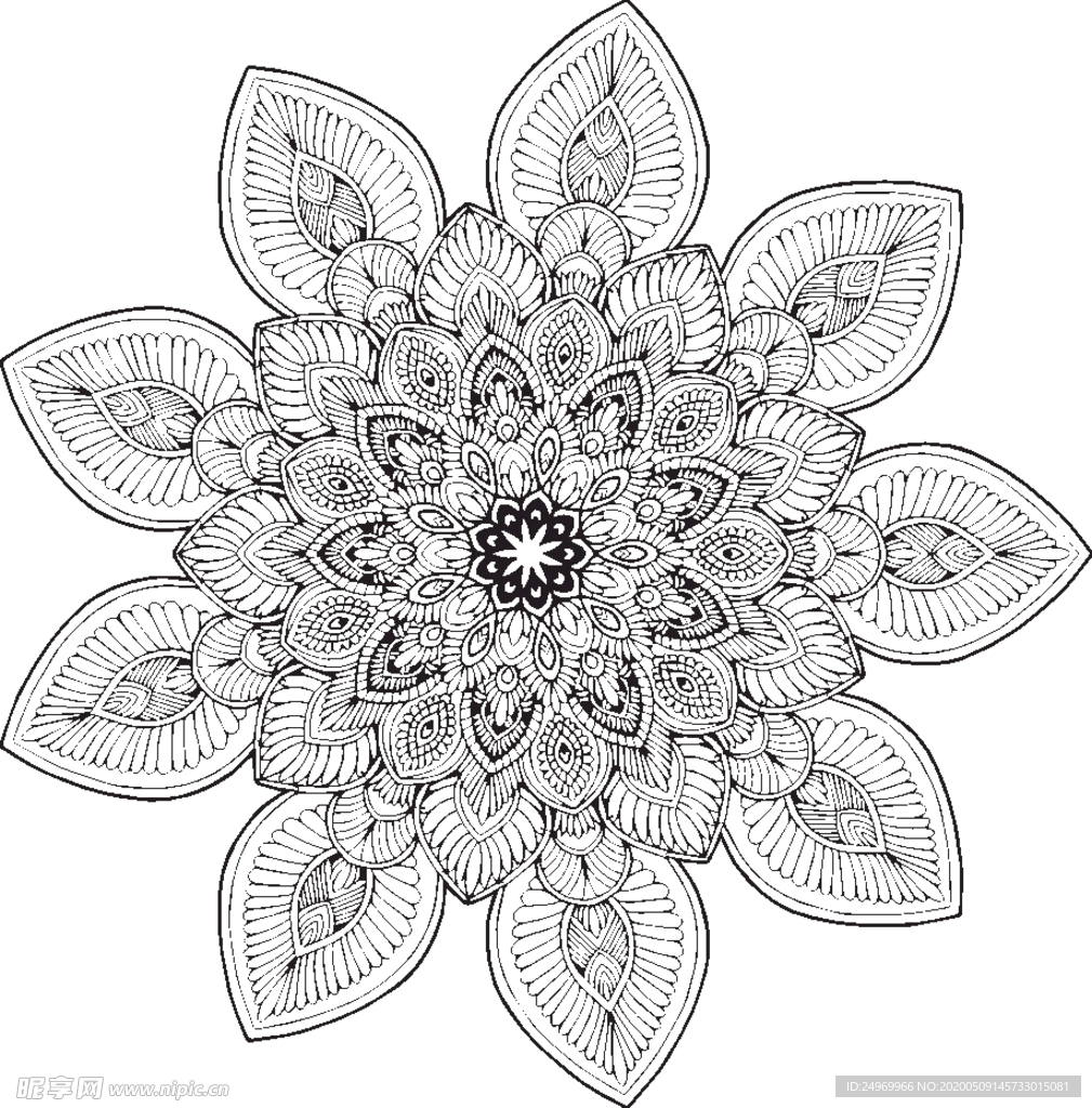 曼陀罗花纹