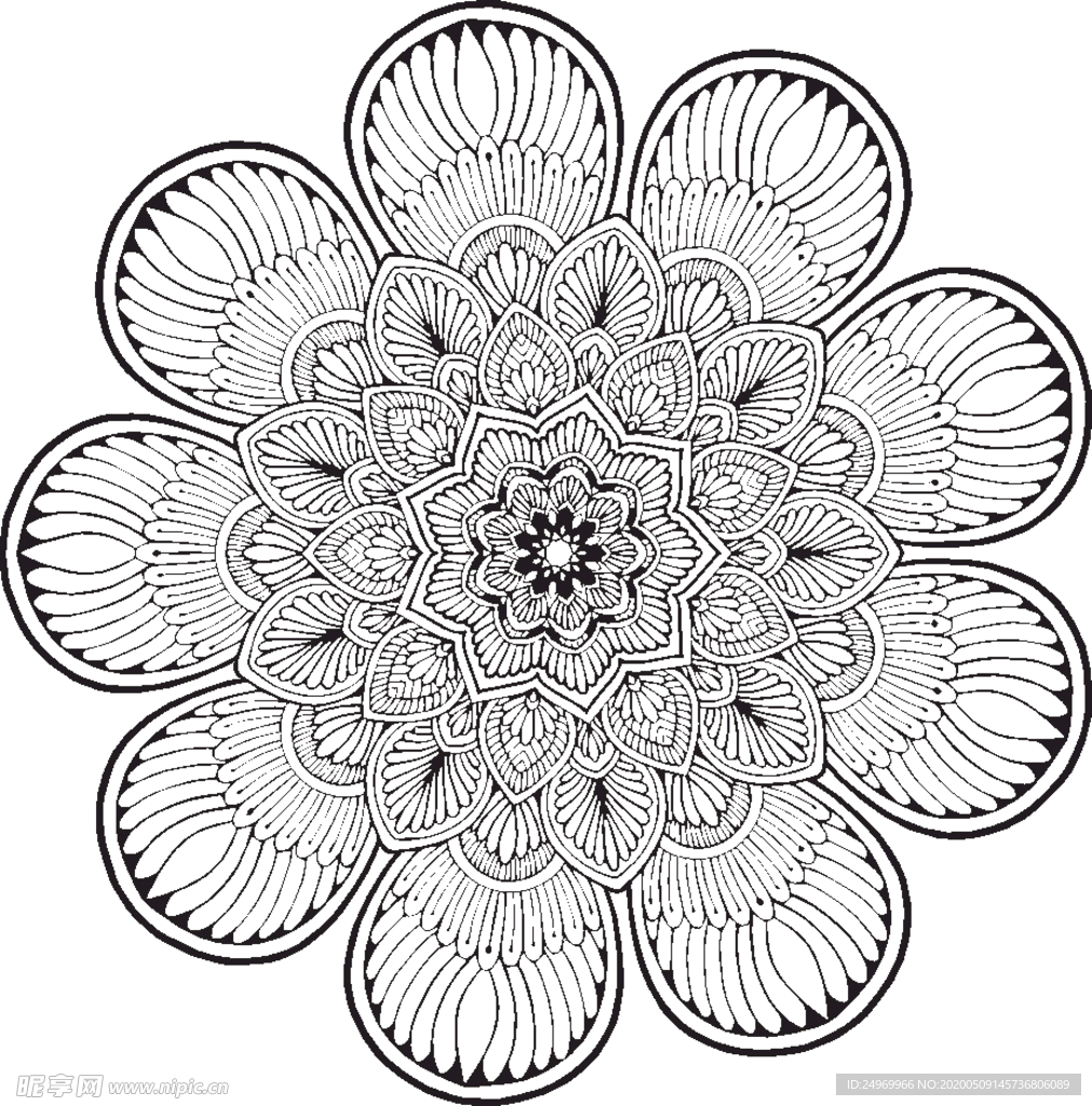 曼陀罗花纹