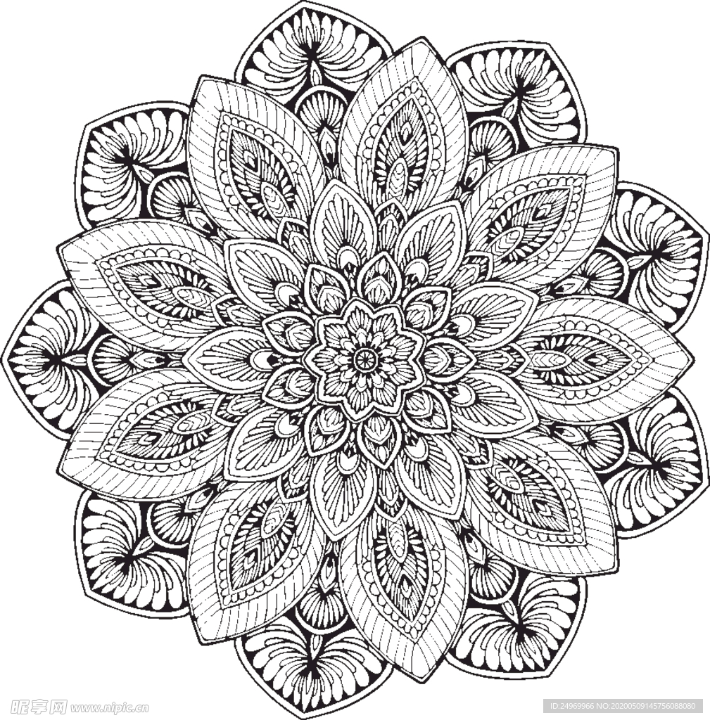 曼陀罗花纹