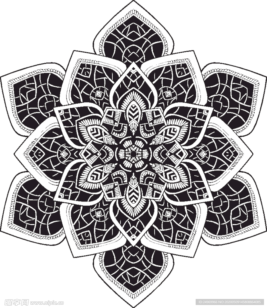 曼陀罗花纹