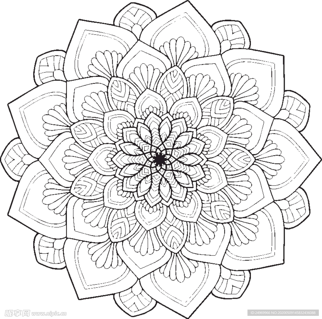 曼陀罗花纹