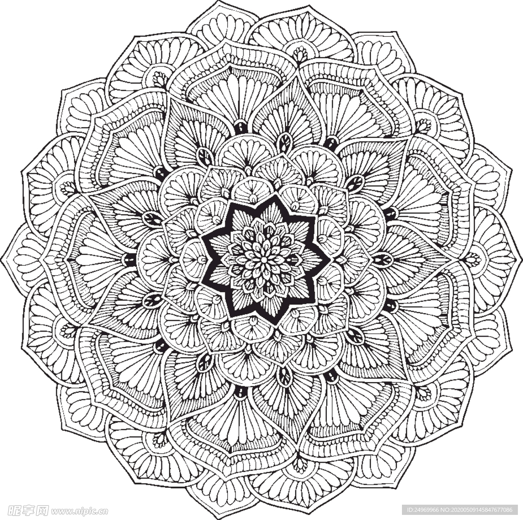 曼陀罗花纹