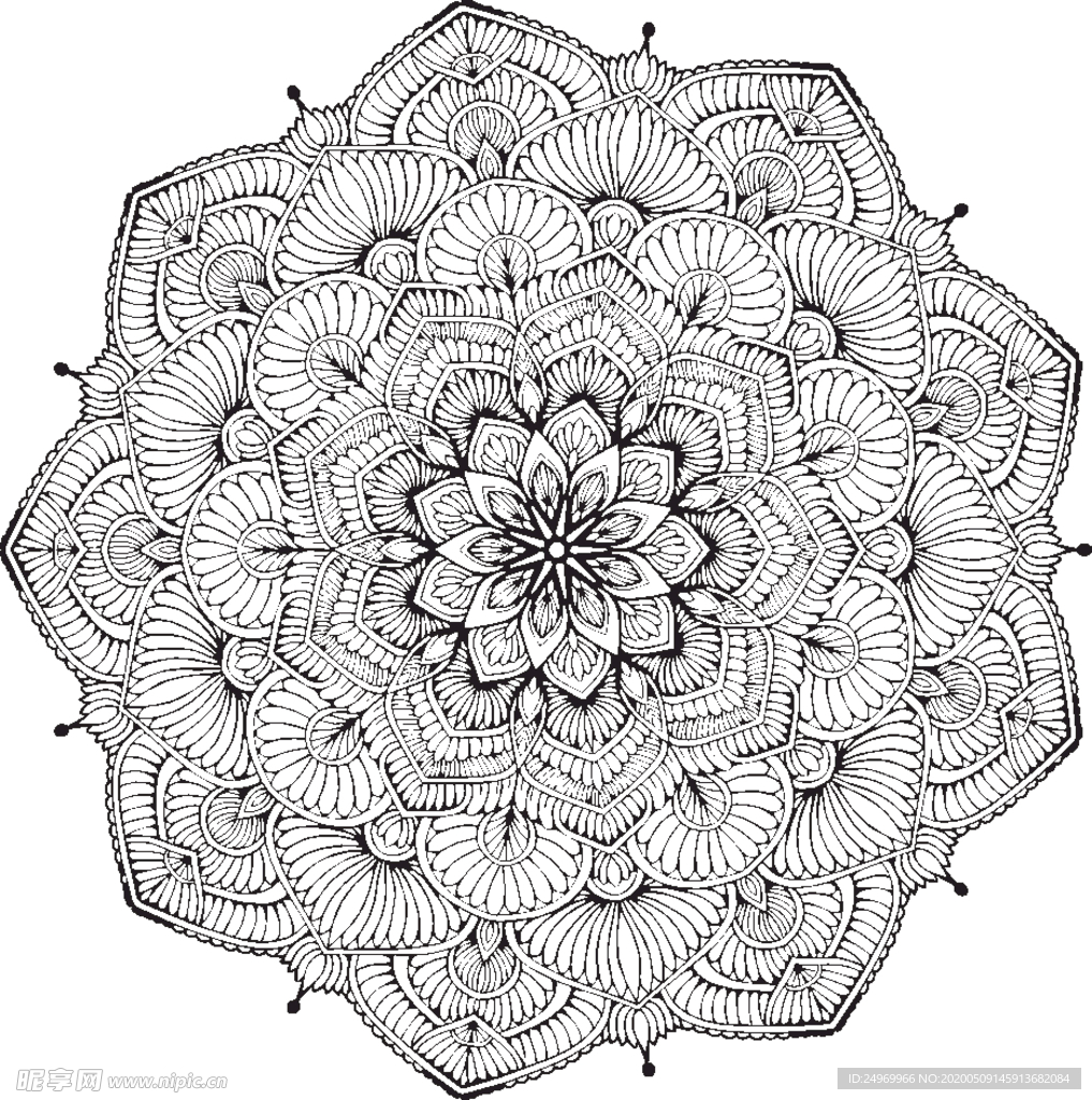 曼陀罗花纹