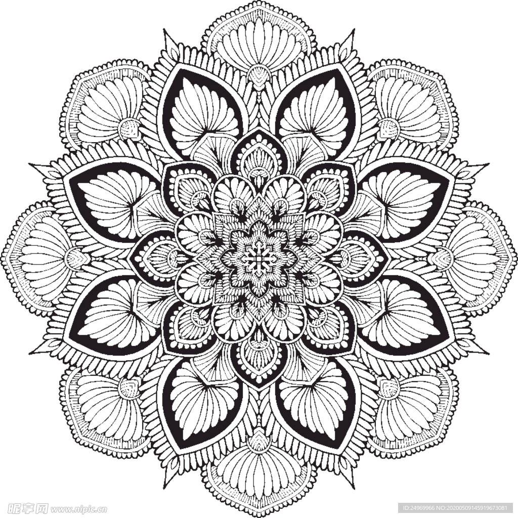 曼陀罗花纹