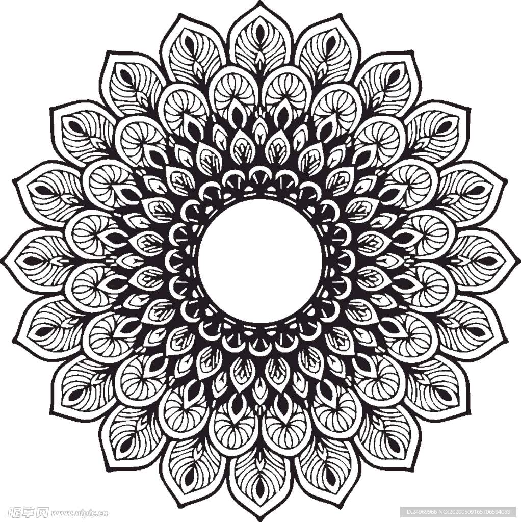 曼陀罗花纹