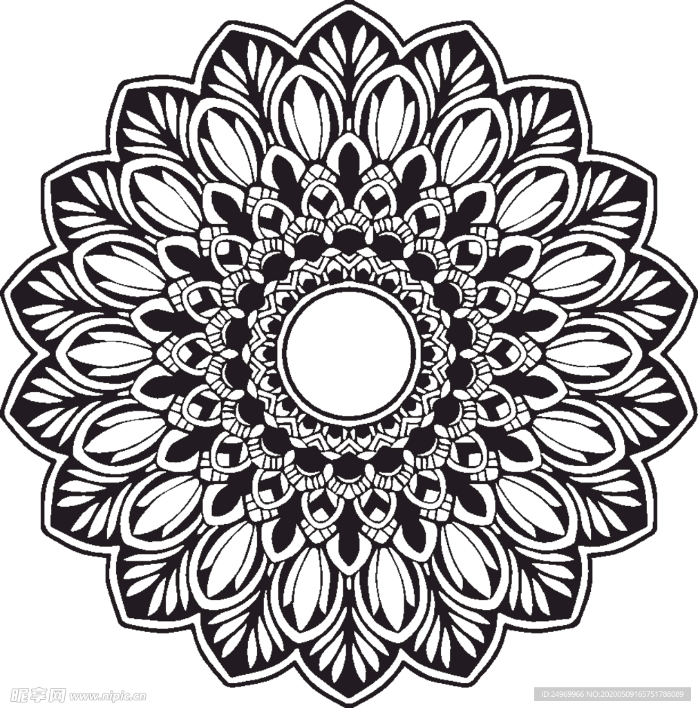 曼陀罗花纹