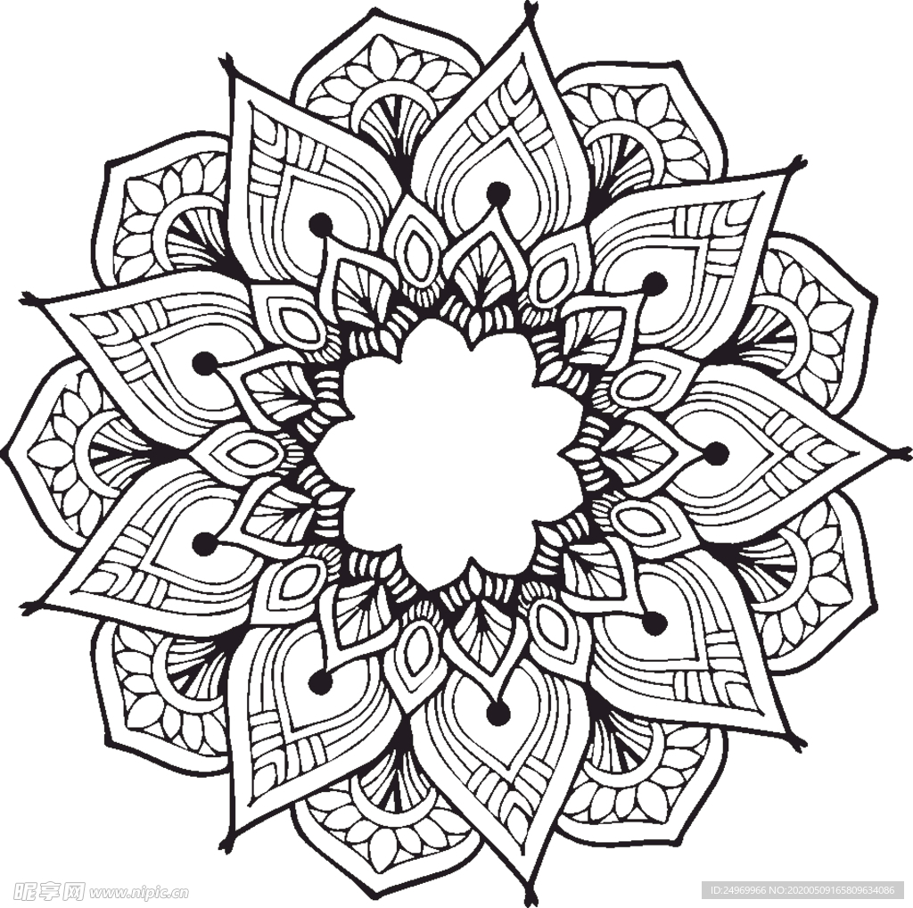 曼陀罗花纹