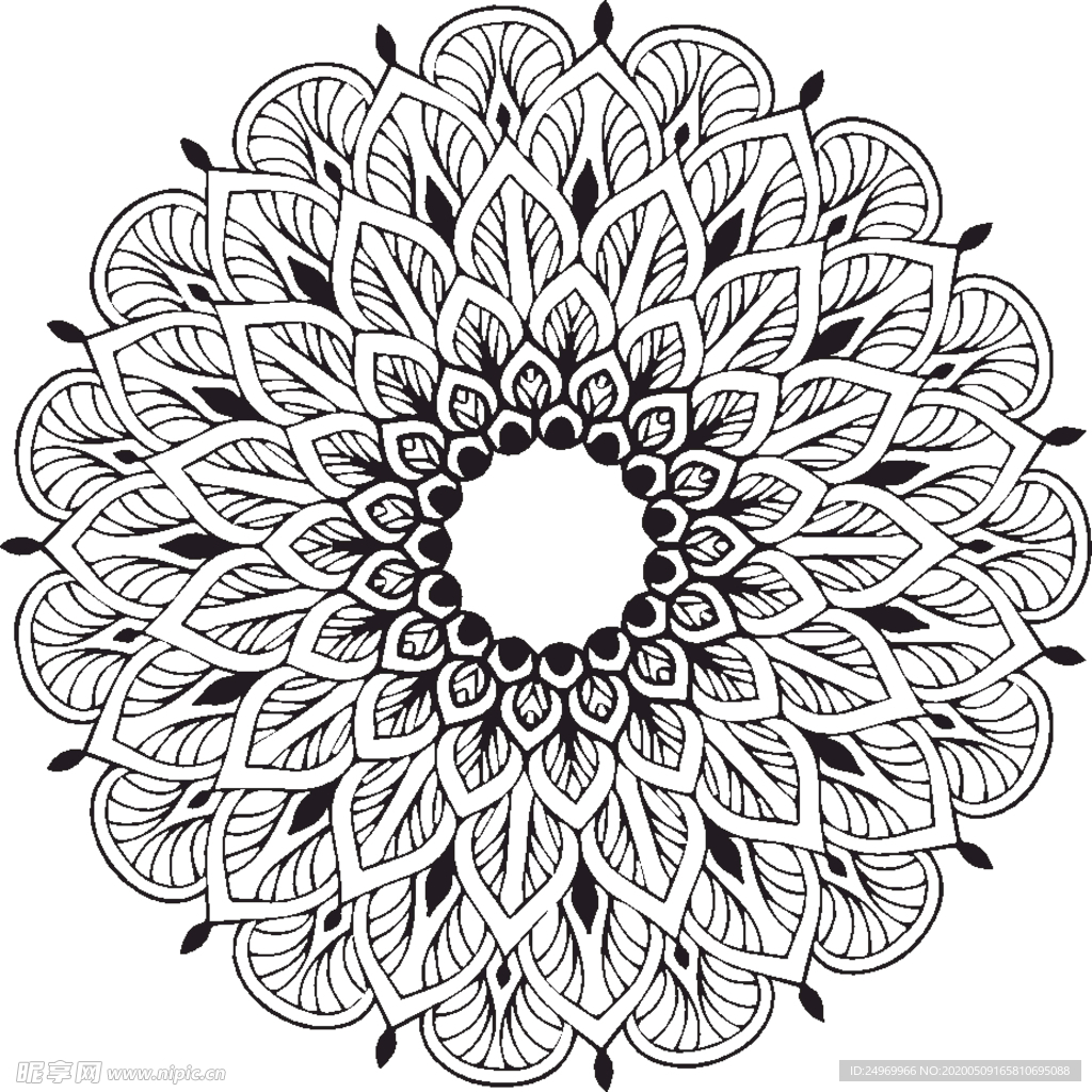 曼陀罗花纹