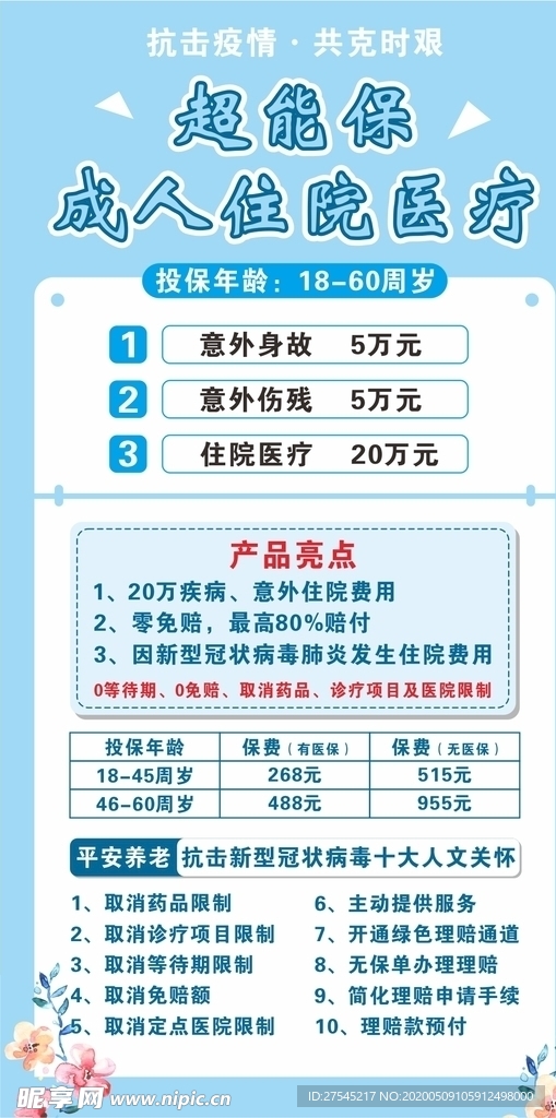 超能保成人住院医疗