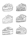 手绘食物 线描食物 食物线稿