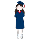 卡通学生 毕业季