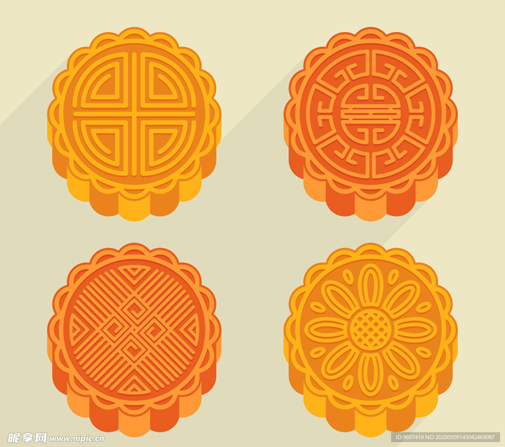 矢量月饼素材