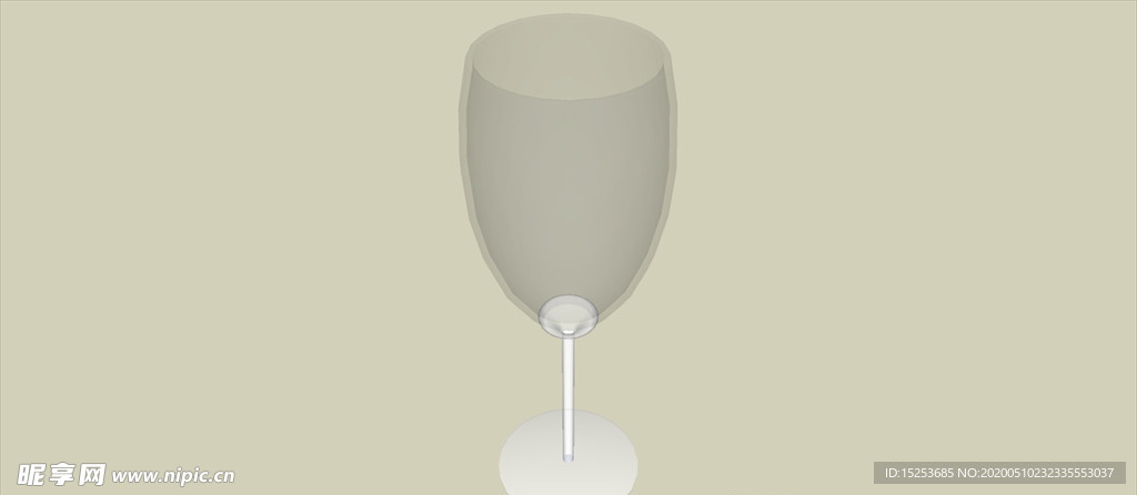 玻璃杯红酒杯高脚杯模型