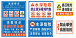 水库警示牌