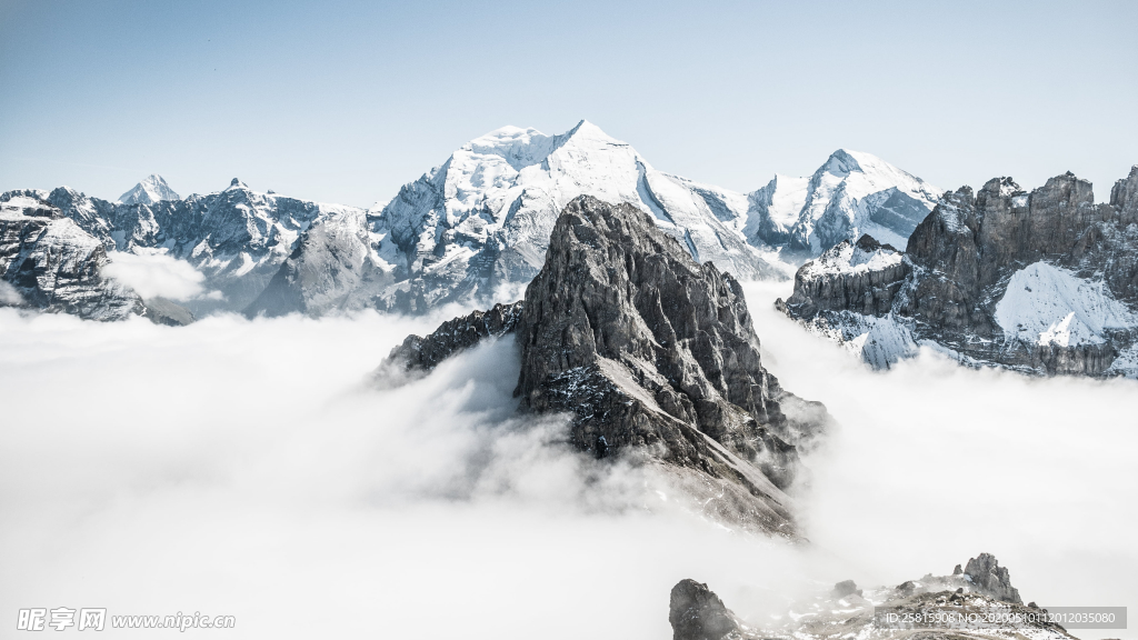 雪山冰川积雪图片