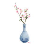 花瓶花枝素雅背景合成素材