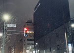 初雪夜景