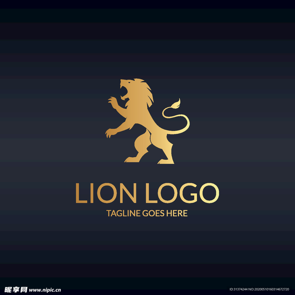 站立狮子logo