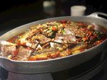 麻辣鸭血烤鱼 近距离