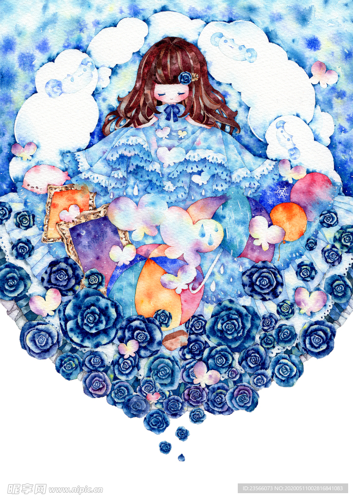 卡通梦幻插画图案