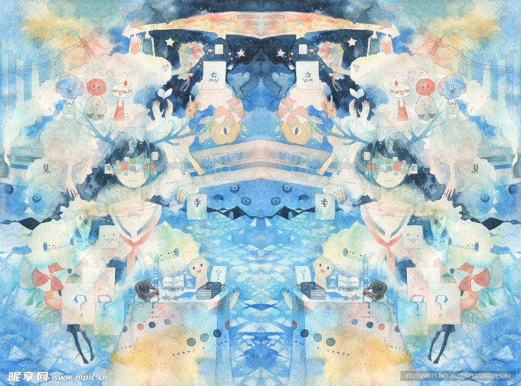 卡通梦幻插画图案