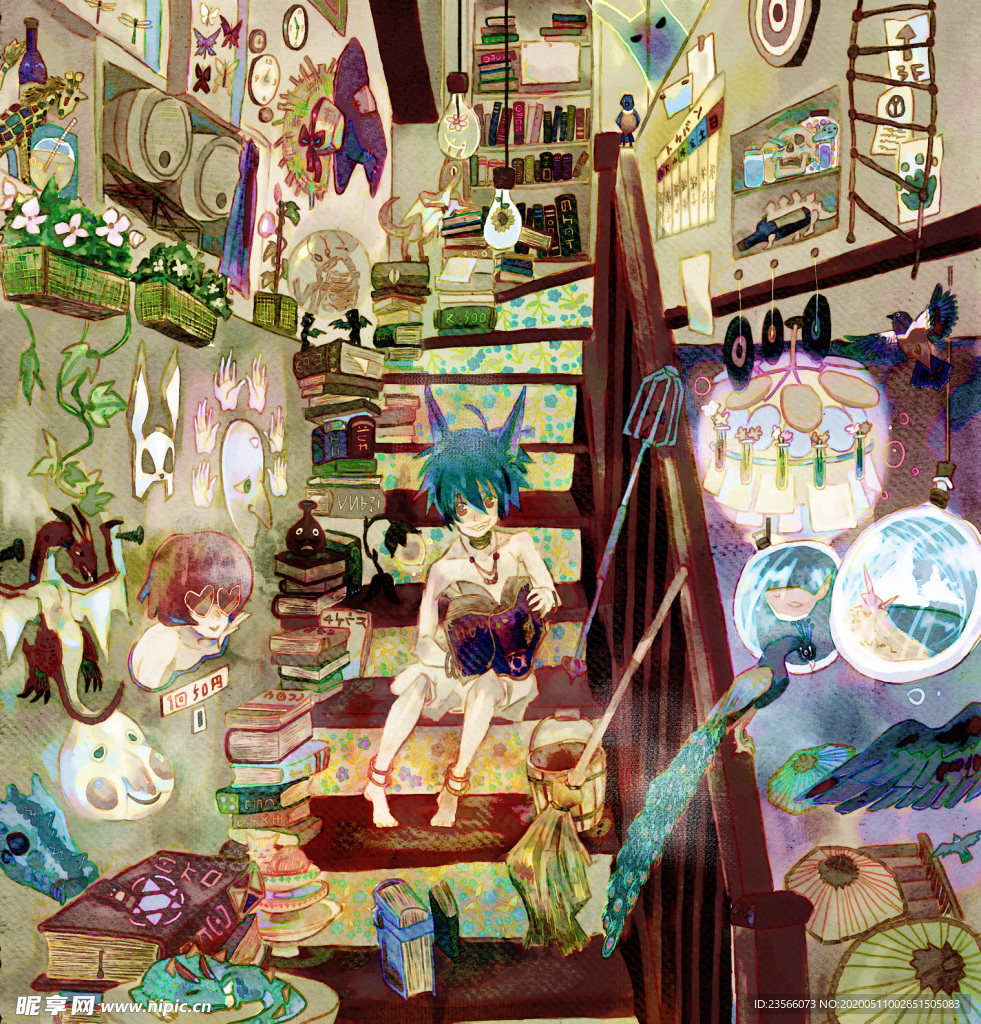 卡通梦幻插画图案