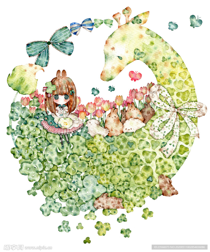 卡通梦幻插画图案