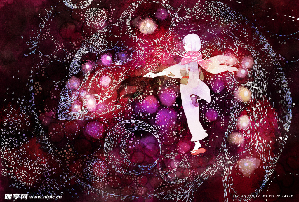 卡通梦幻插画图案
