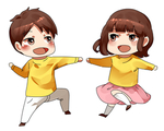跳舞卡通情侣
