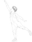 跳舞的男孩线稿 人物插画线稿