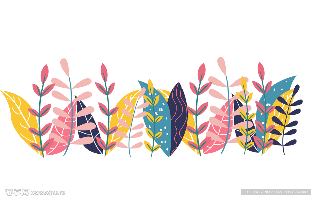 花朵插画底纹背景插画清新素材
