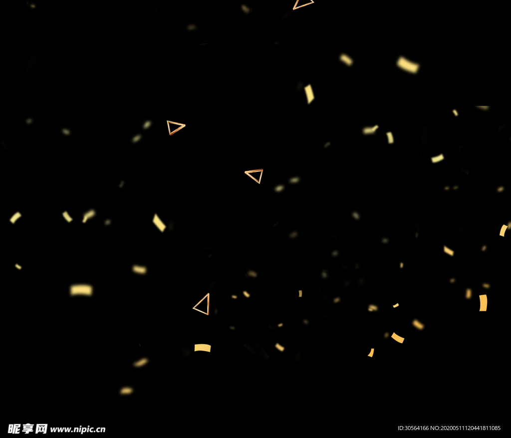 礼花金点飞溅氛围金属热闹奢华