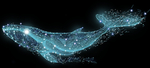 鲸鱼星空光点科技插画远航