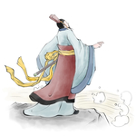 屈原人物古风端午粽子传统素材